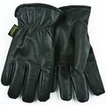 Heatkeep Driver Gloves, Men's, M, 1014 in L, Keystone Thumb, EasyOn Cuff, Goatskin Leather, Black 93HK-M